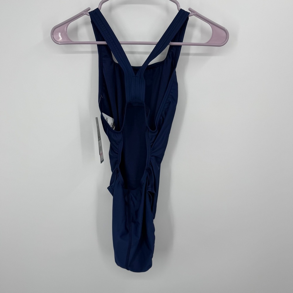Speedo Swimsuit Women 10/36 Team Navy Pro LT One Piece Racerback - Picture 5 of 8